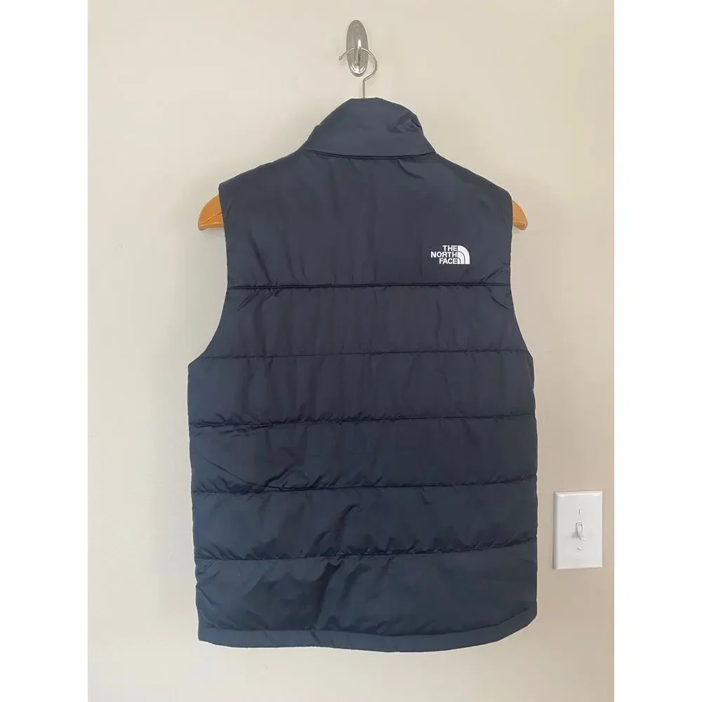 The North Face Everyday Mens Small Black Insulated Puffer Vest Company Logo EUC